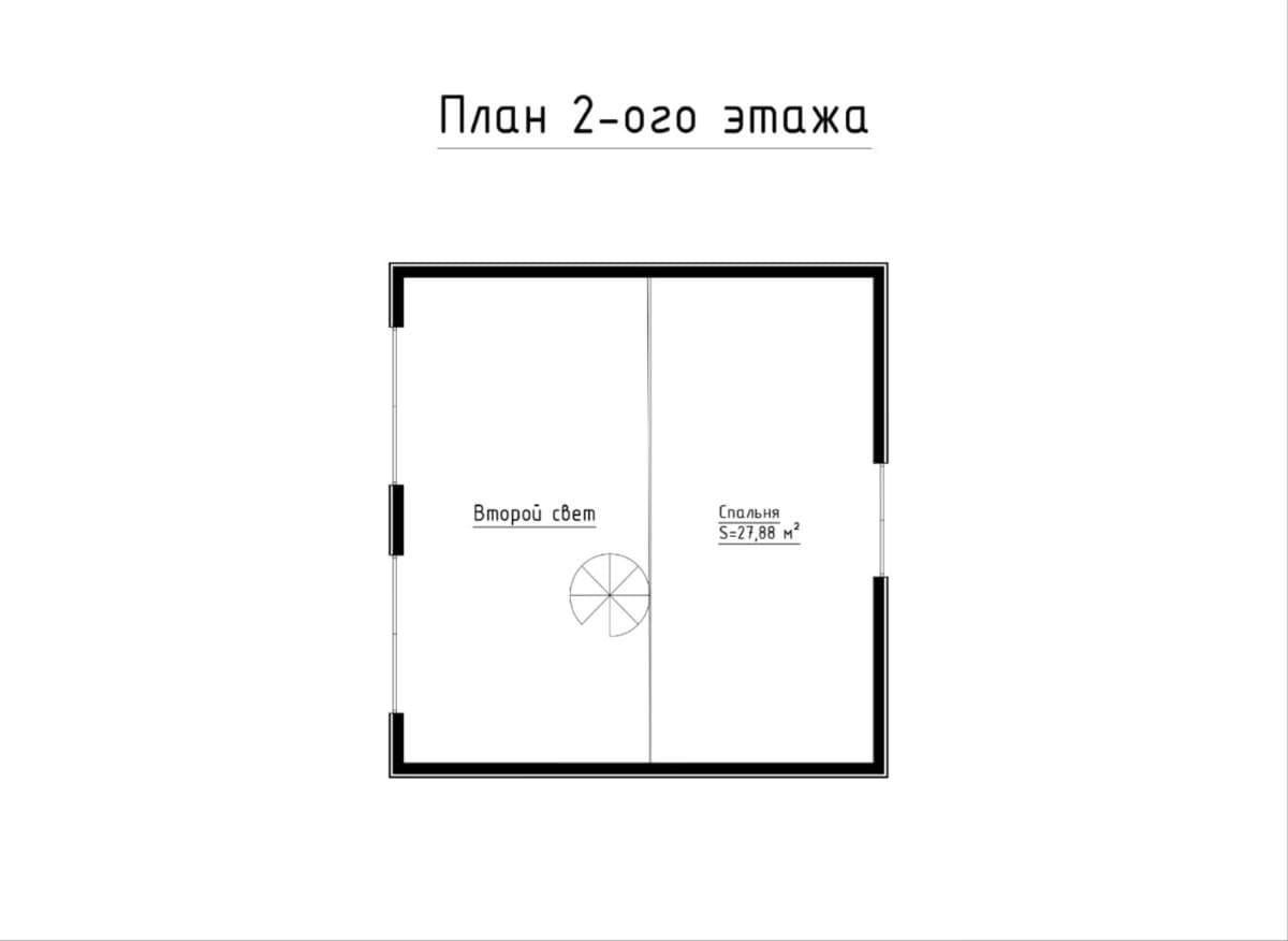 Планировка второго этажа каркасного дома второй свет