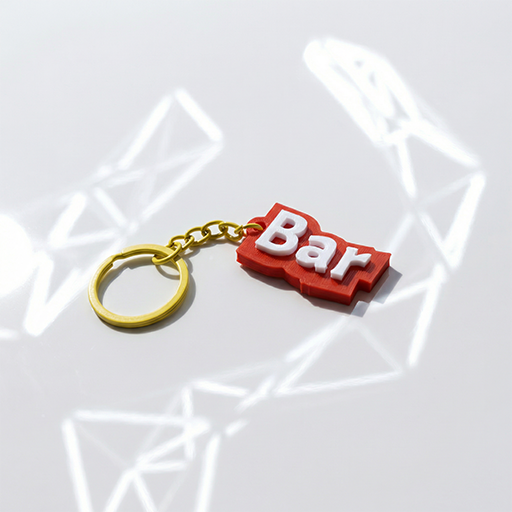 Brendirani suvenirski privjesak sa natpisom Bar (Crna Gora)