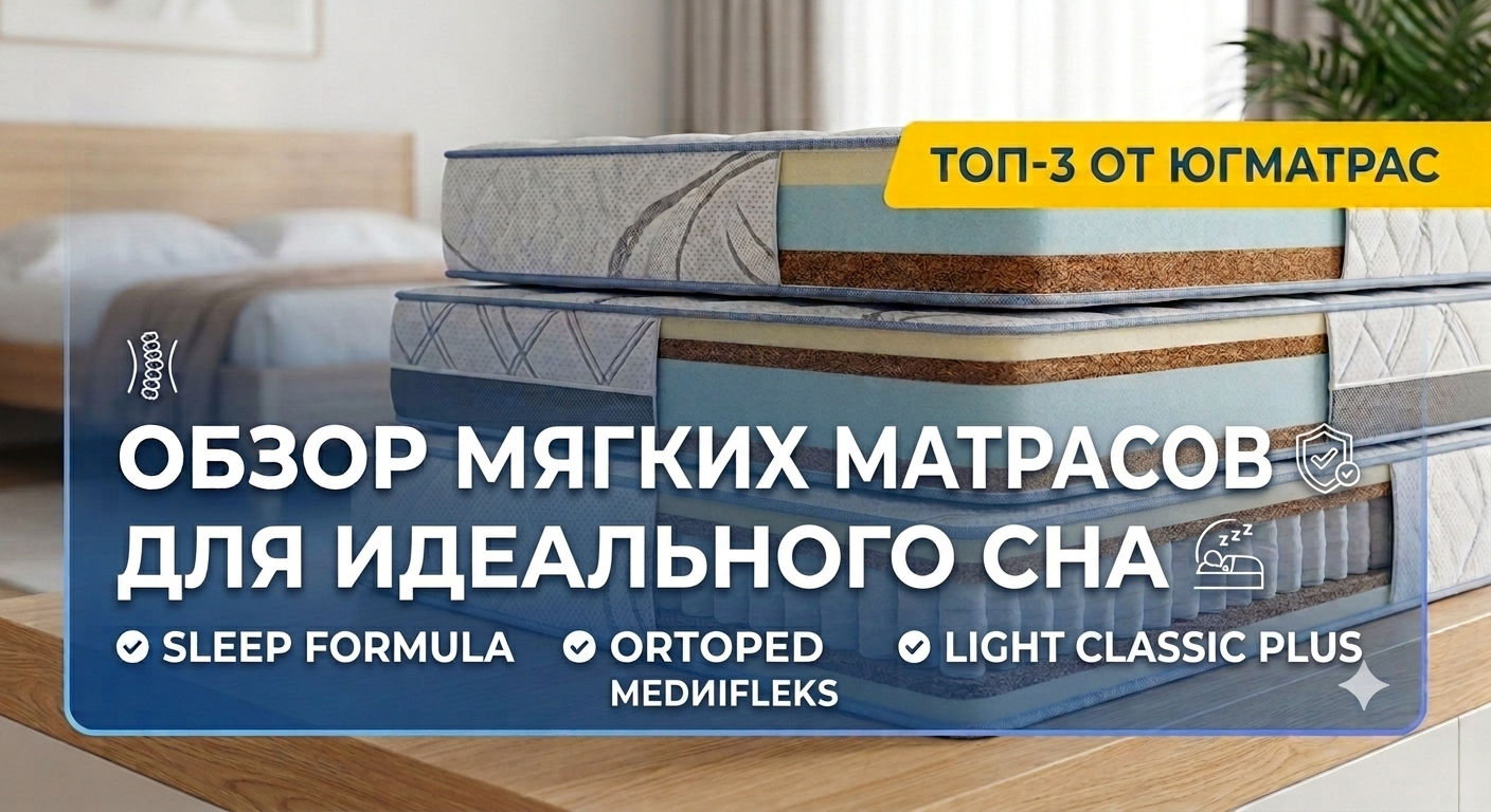 Топ-3 мягких матраса от ЮГМатрас для идеального сна