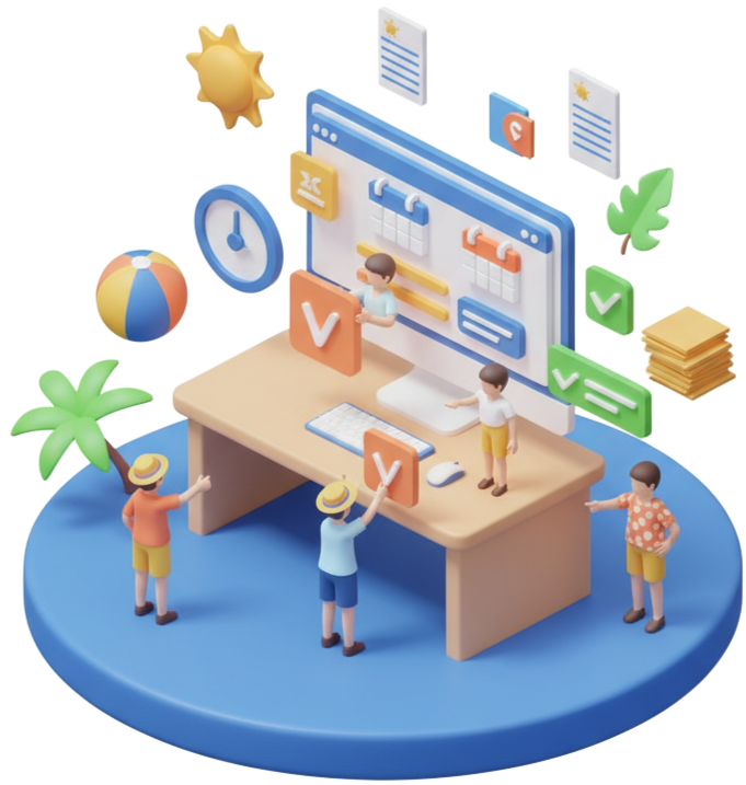 Интерфейс системы управления и согласования отпусков Фланг Отпуск