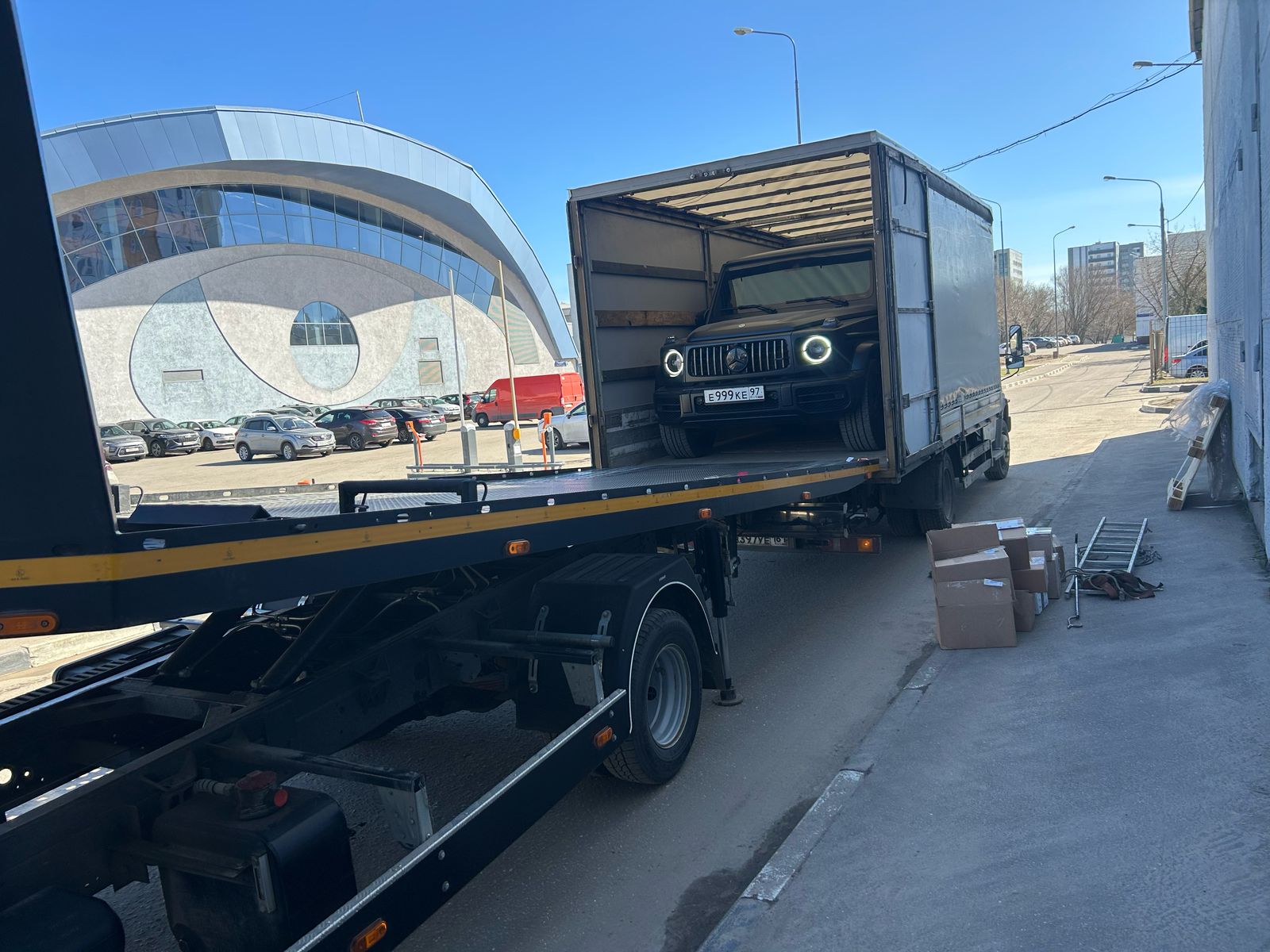 Погрузка и Выгрузка Автомобиля Эвакуатором!