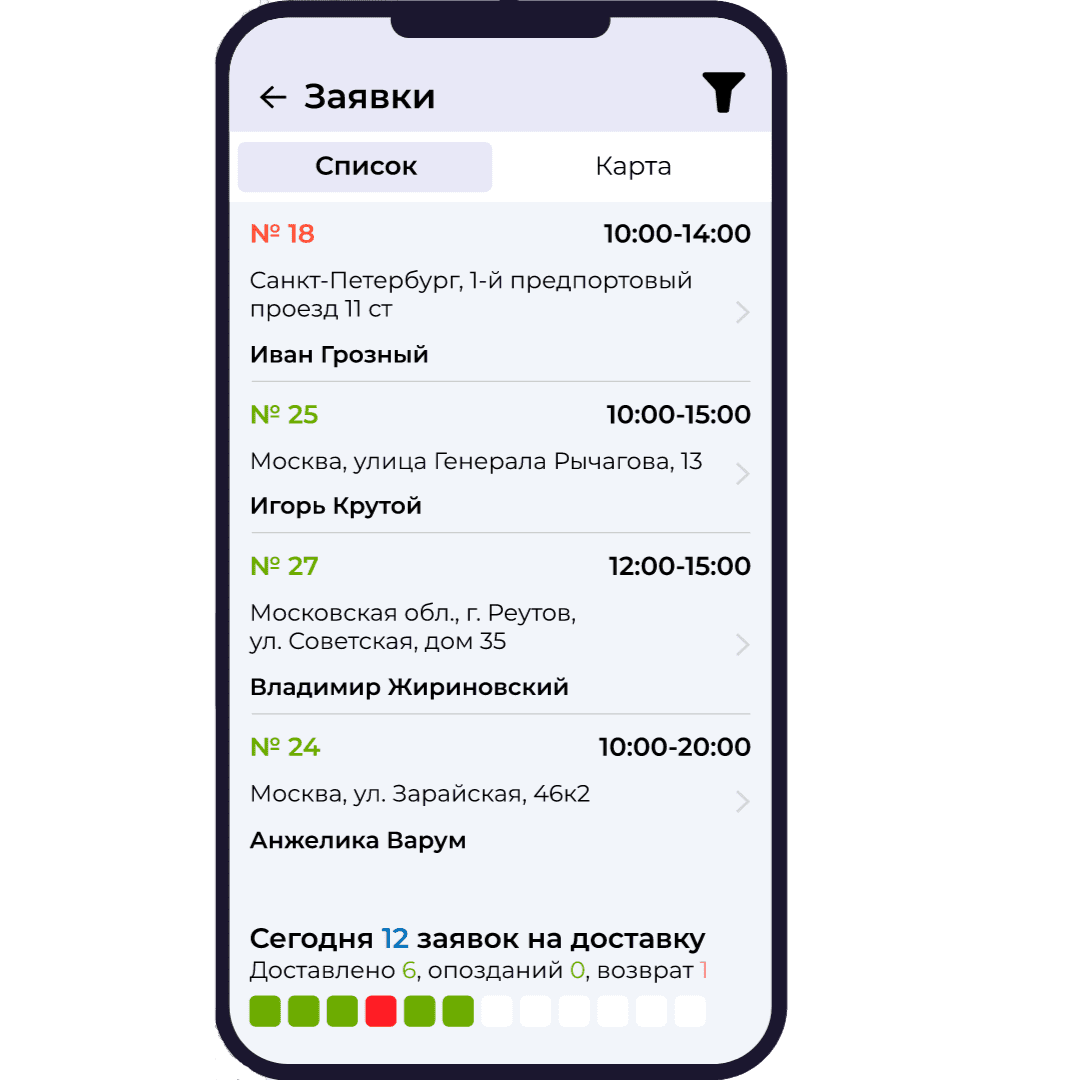 Заявки Мобильное приложение