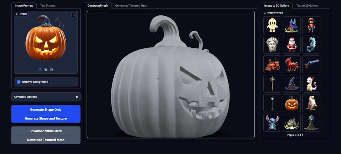 Генерация 3д моделей для 3д печати в Геленджие