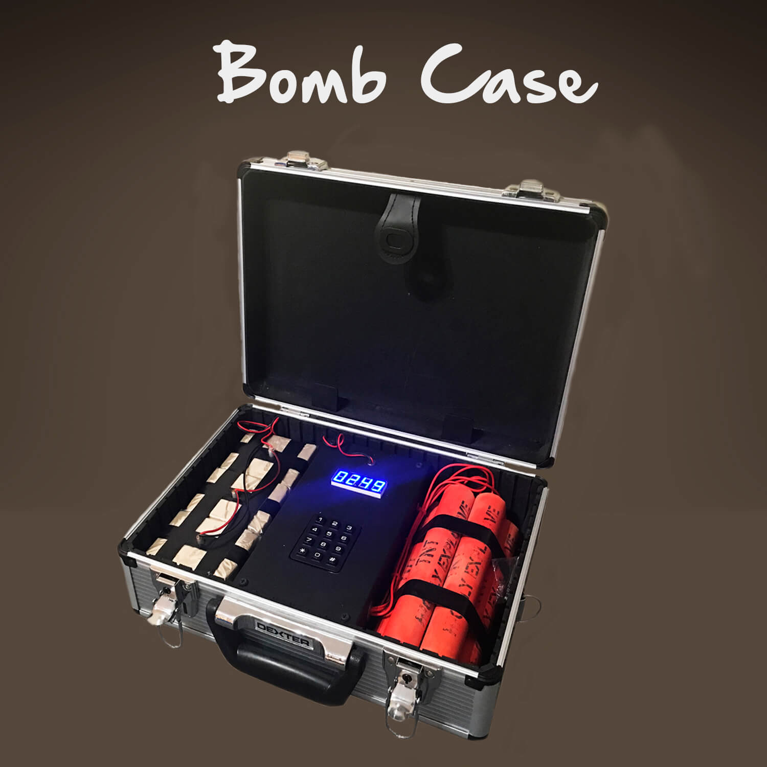 Electronic prop for escape room bomb case. Escape room props