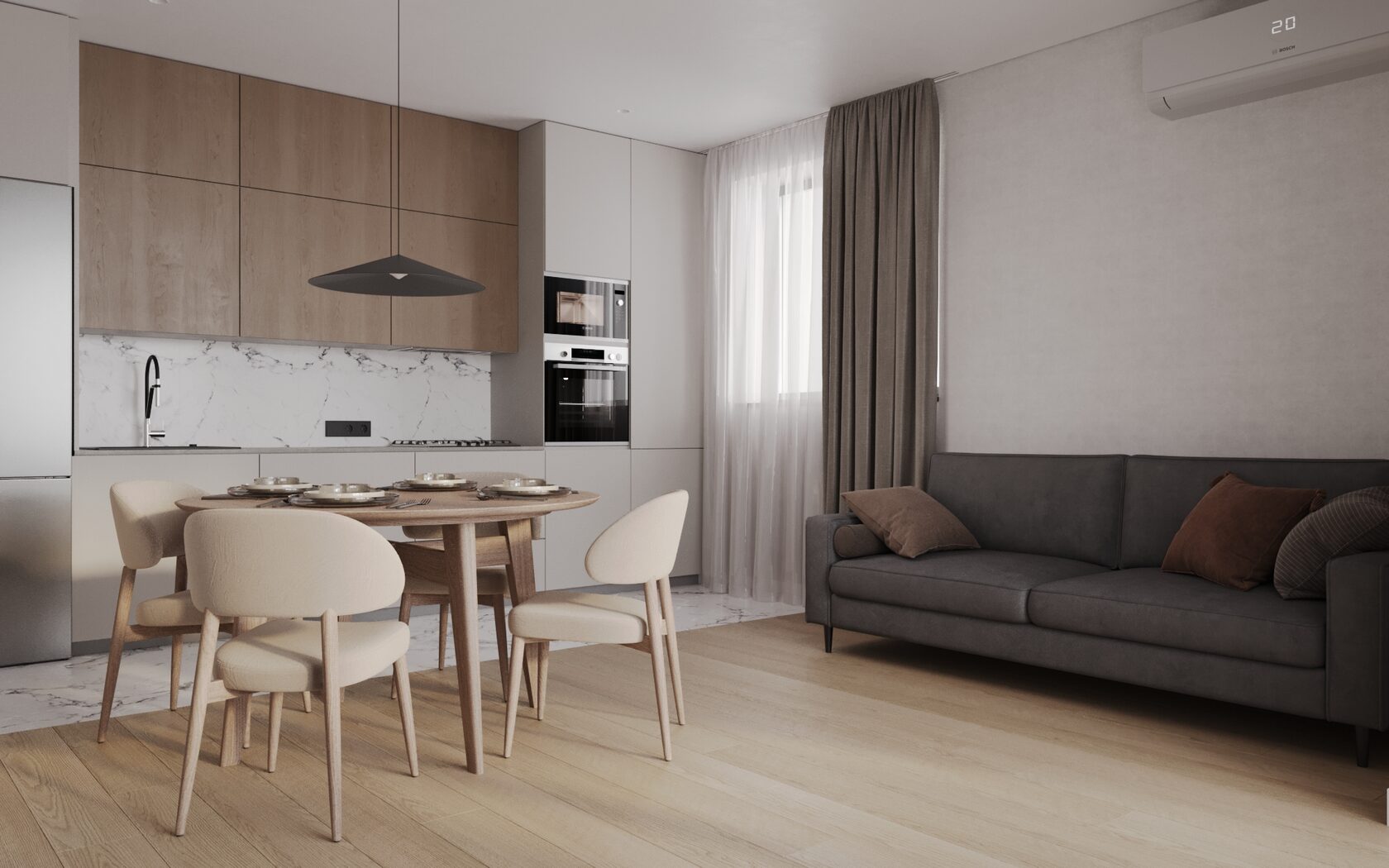 Кухня-гостинная