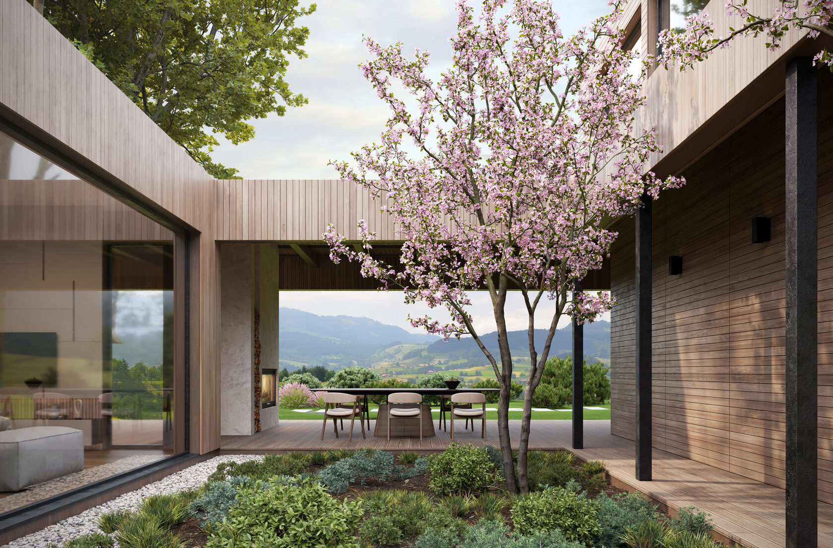 3д визуализация таунхауса, таунхаус