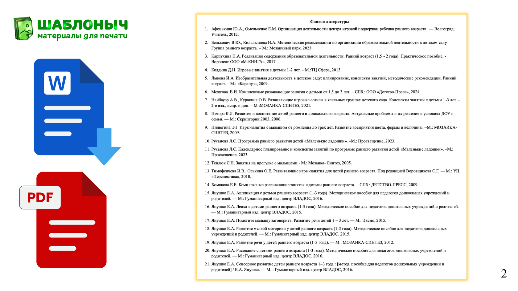 Образец: Список литературы