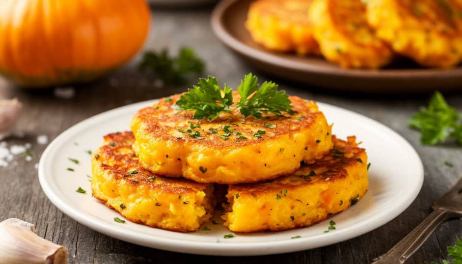 Постные оладьи из кабачков с чесноком и зеленью