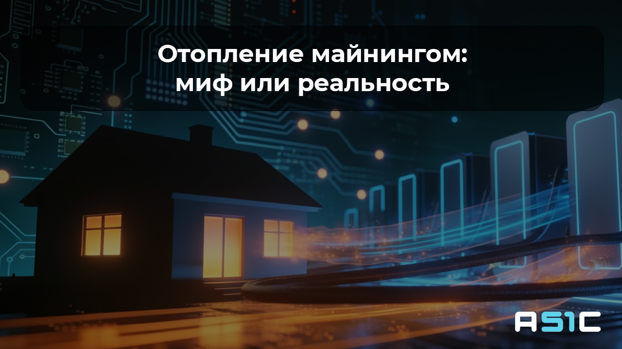 Отопление майнингом для дома иллюстрация