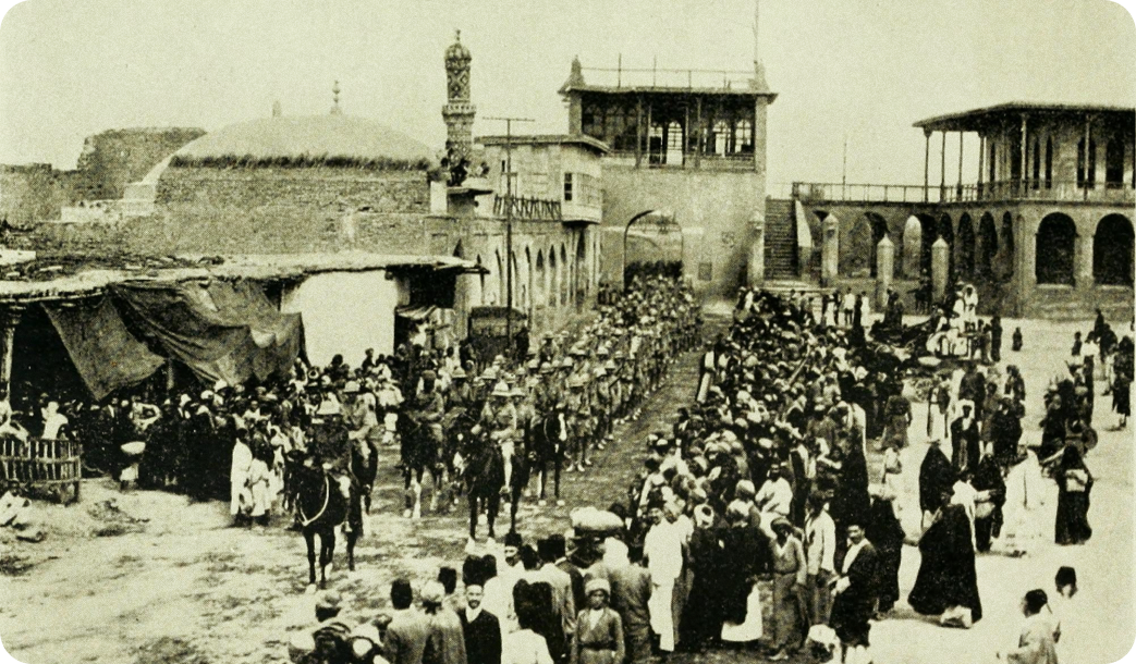 Британские войска входят в Багдад в 1917 году