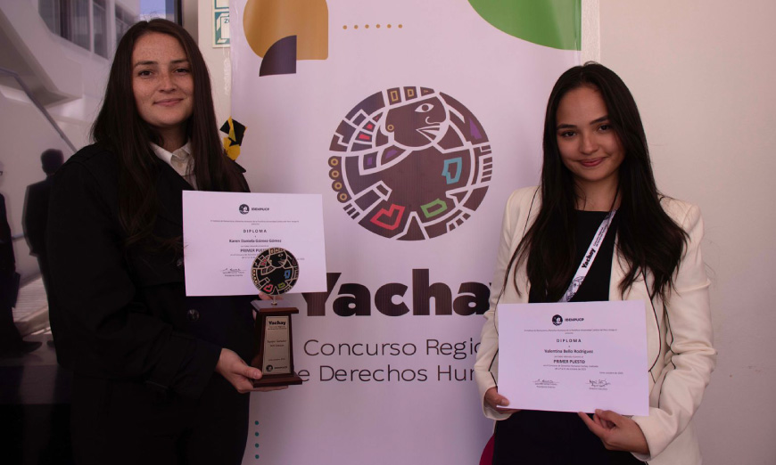 Estudiantes de la Facultad de Derecho ganaron el Concurso Regional de Derechos Humanos Yachay 2025