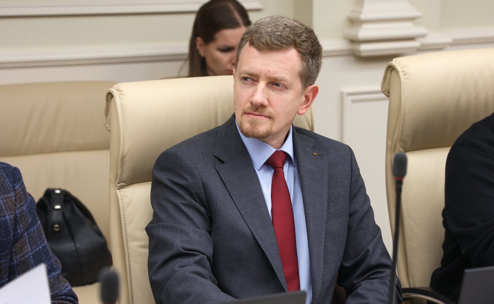 Дмитрий Рогов выступает с докладом на круглом столе в Совете Федерации 29 сентября 2026 года