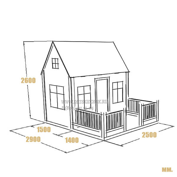 Детский домик на даче своими руками чертежи с размерами