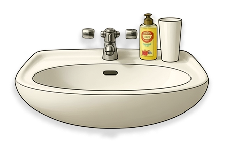 раковина в ванной комнате