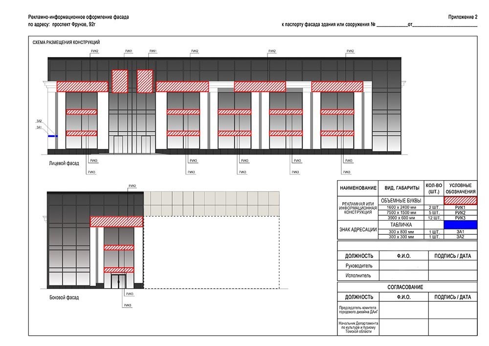 Образец конструкции. Паспорт фасадов развертка. Паспорт рекламной вывески на фасаде. Паспортизация рекламных конструкций. Паспорт рекламного места на фасаде здания.