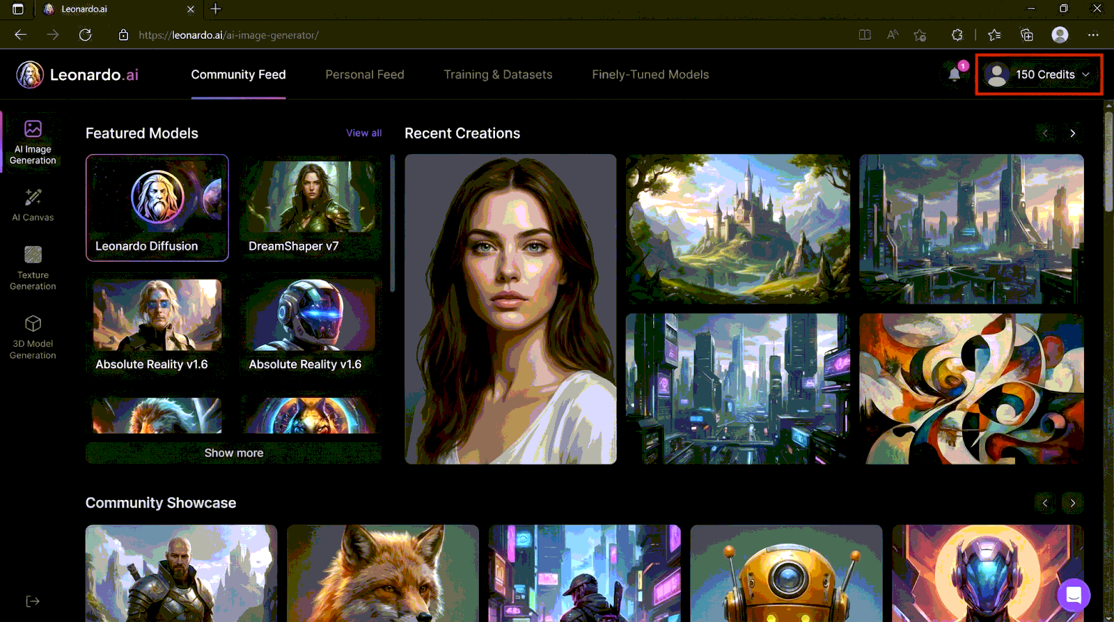 Leonardo.ai: polished results, 150 free credits a day
