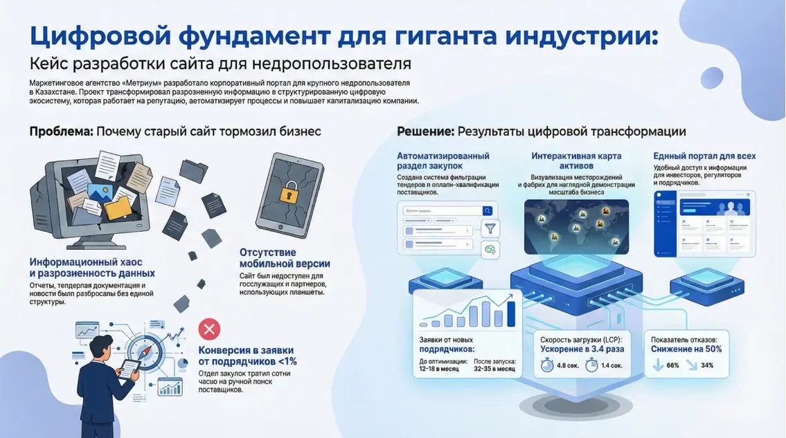 Инфографика: Цифровой фундамент для гиганта индустрии