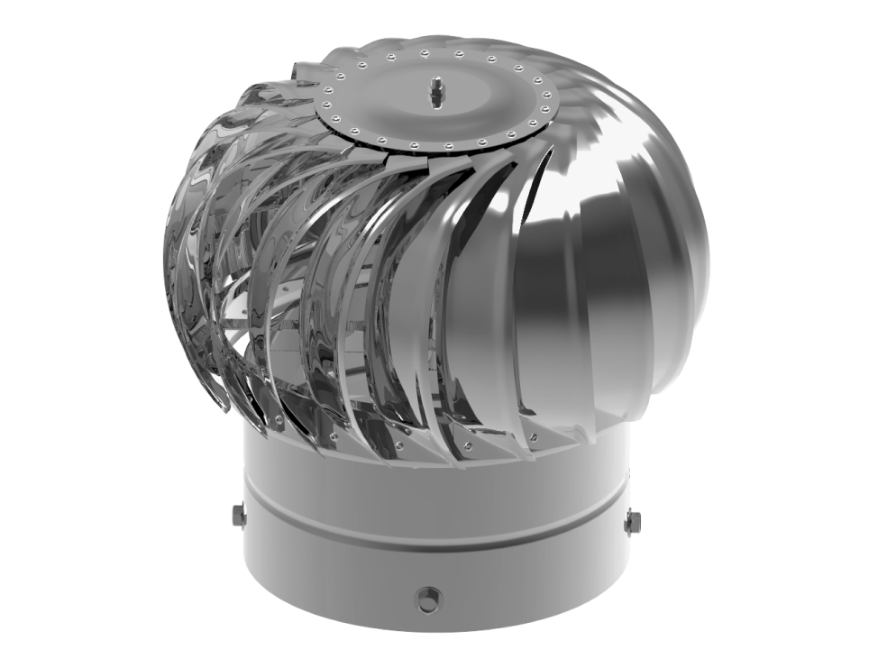 Турбодефлектор для естественной вентиляции