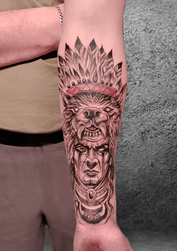 татуировка в Перми,тату индеец, тату графика Пермь, тату салоны Пермь, сделать тату в Перми, лучшие тату мастера Перми, тату салон Пермь цены