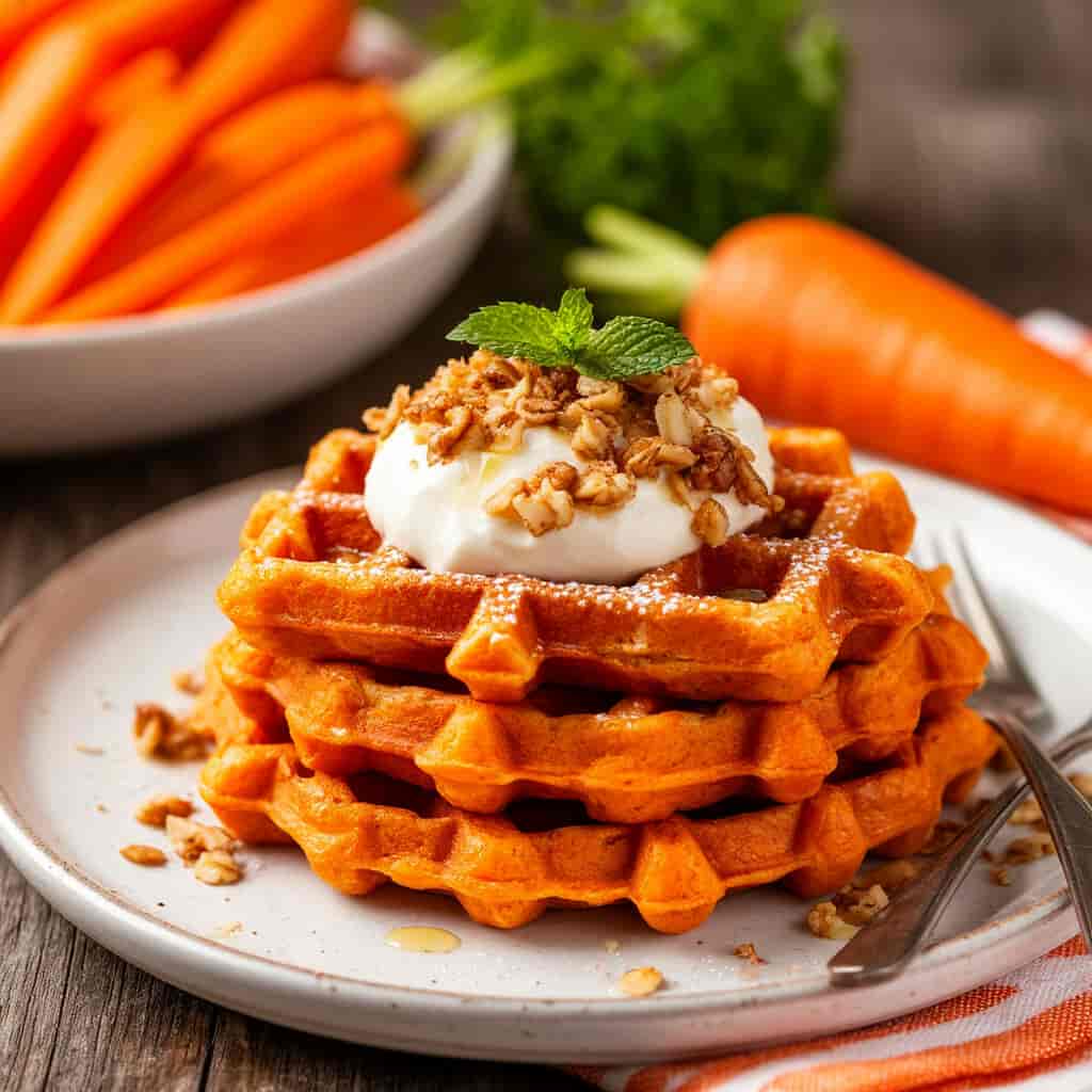 Полезные морковные вафли с медом и орехами для правильного питания