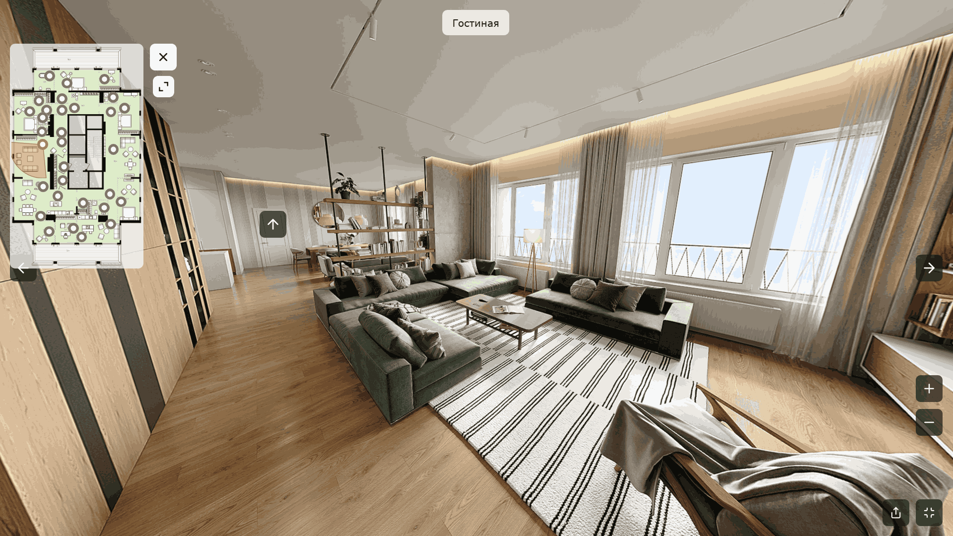 Планировка элитного пентхауса в центре Новосибирска