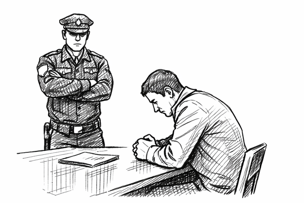 Иллюстрация к ошибке говорить без адвоката