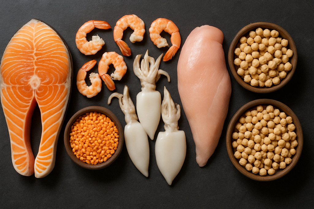  Белковые источники: рыба, морепродукты, птица, бобовые