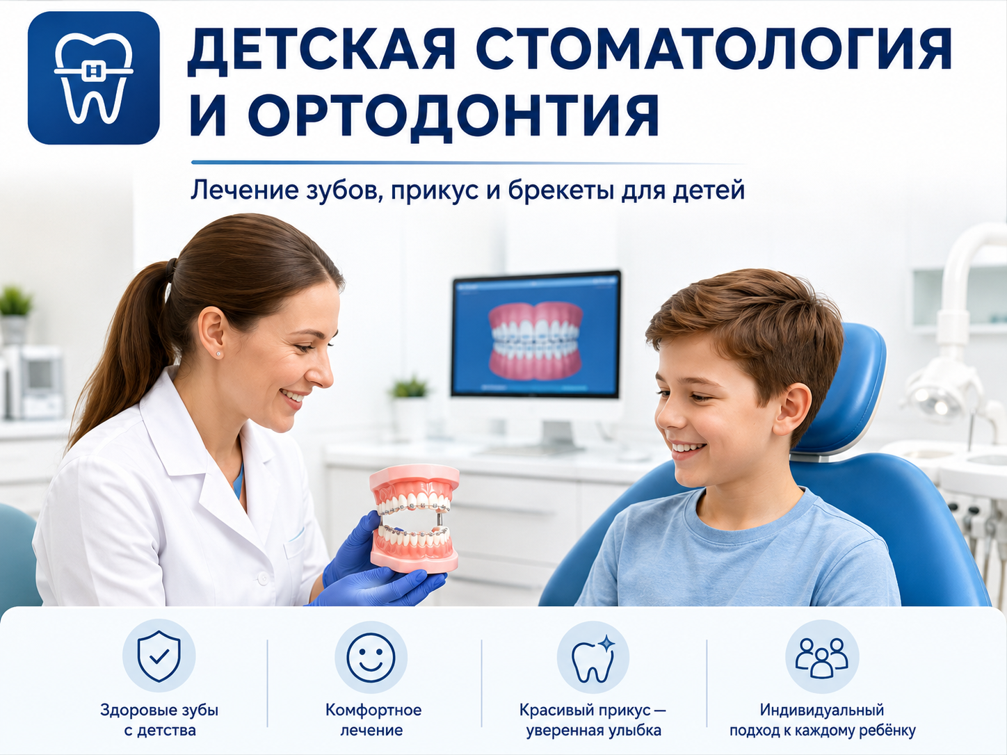 детская стоматология и ортодонтия — консультация ребёнка у стоматолога-ортодонта
