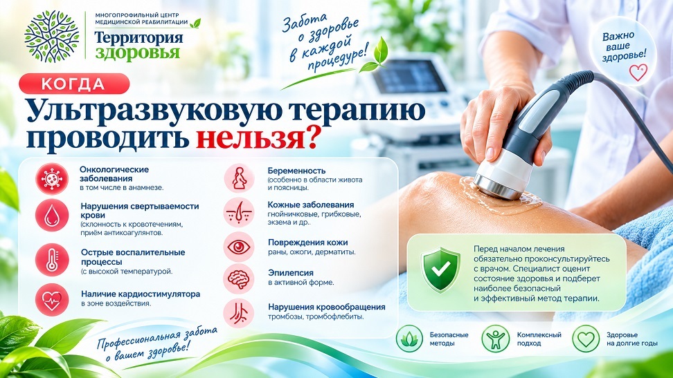 Когда ультразвуковую терапию проводить нельзя