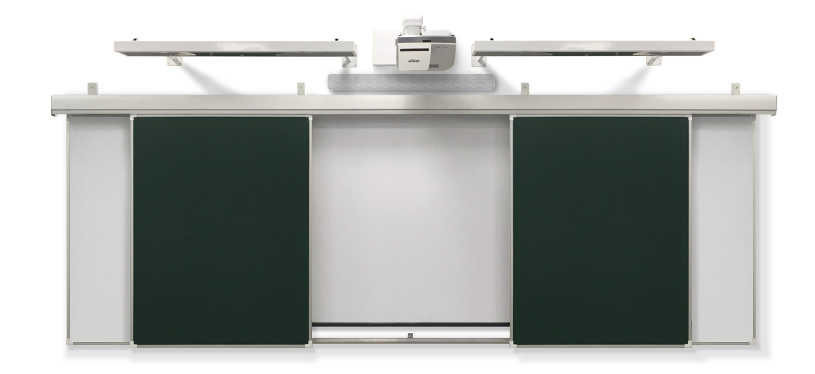 Рельсовые системы с классной и интерактивной доской