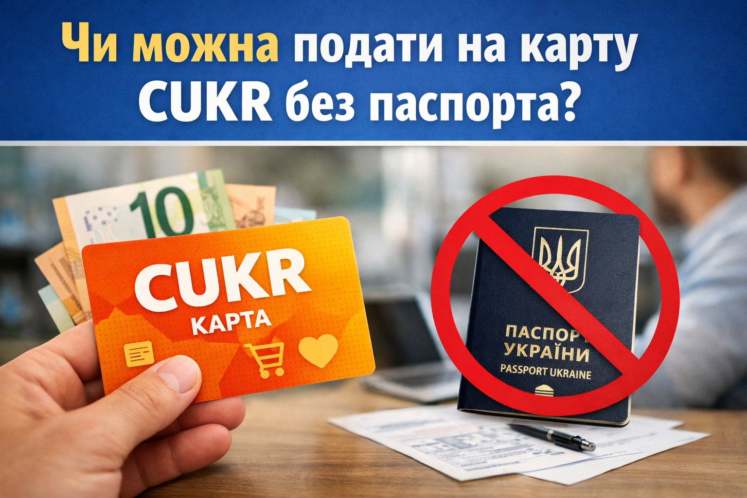 Чи можна подати на карту CUKR без паспорта