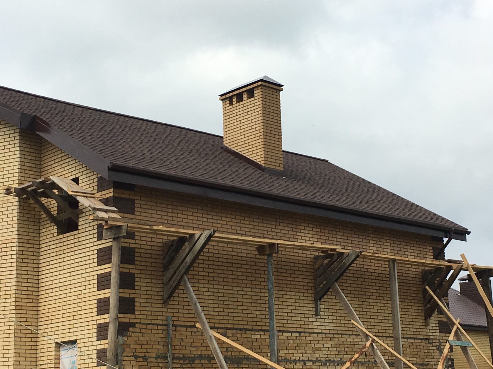 Монтаж утепленной двускатной кровли пос. Ново-Чувашский