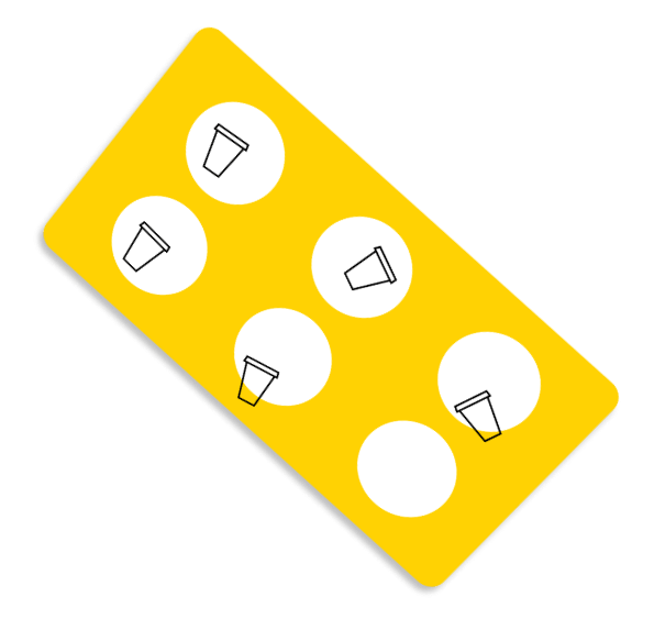 бумажная карта со штампами