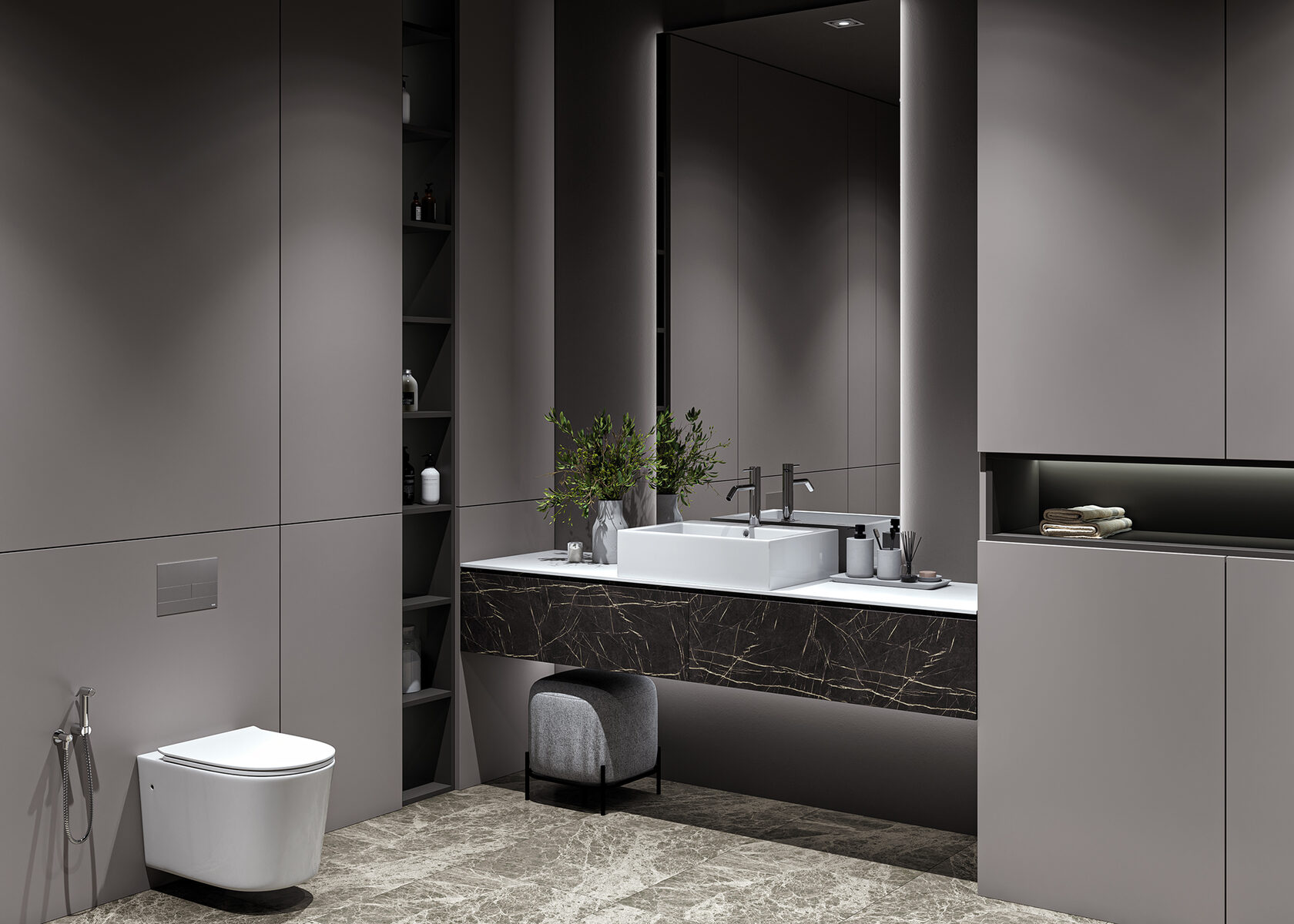 Примеры современных ванных комнат