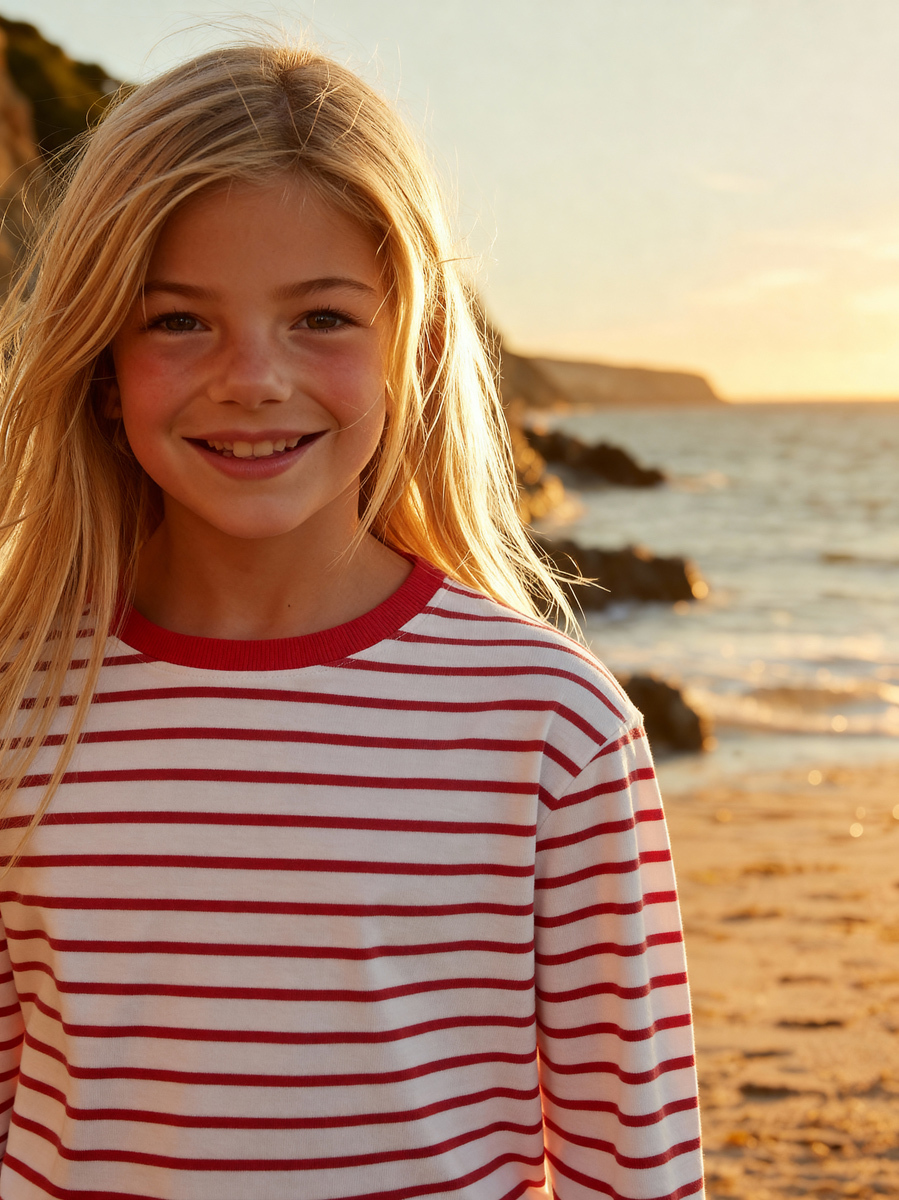 ии генерация девочка на закате на море