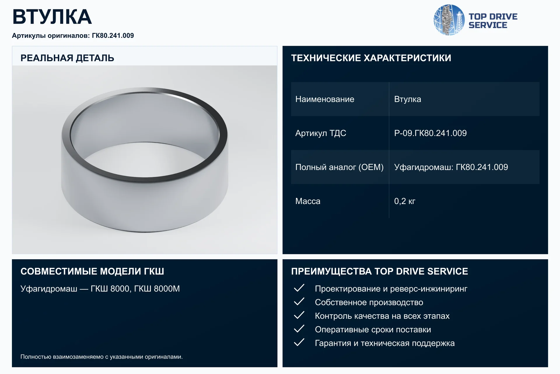 Втулка — OEM ГК80.241.009