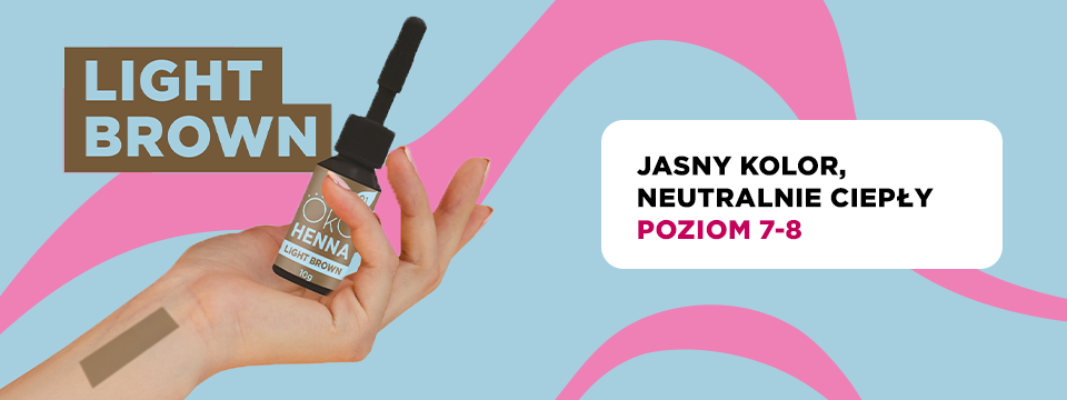 Paleta henny OKO - 01 Jasny brąz – jasnobrązowy odcień o ciepłej tonacji