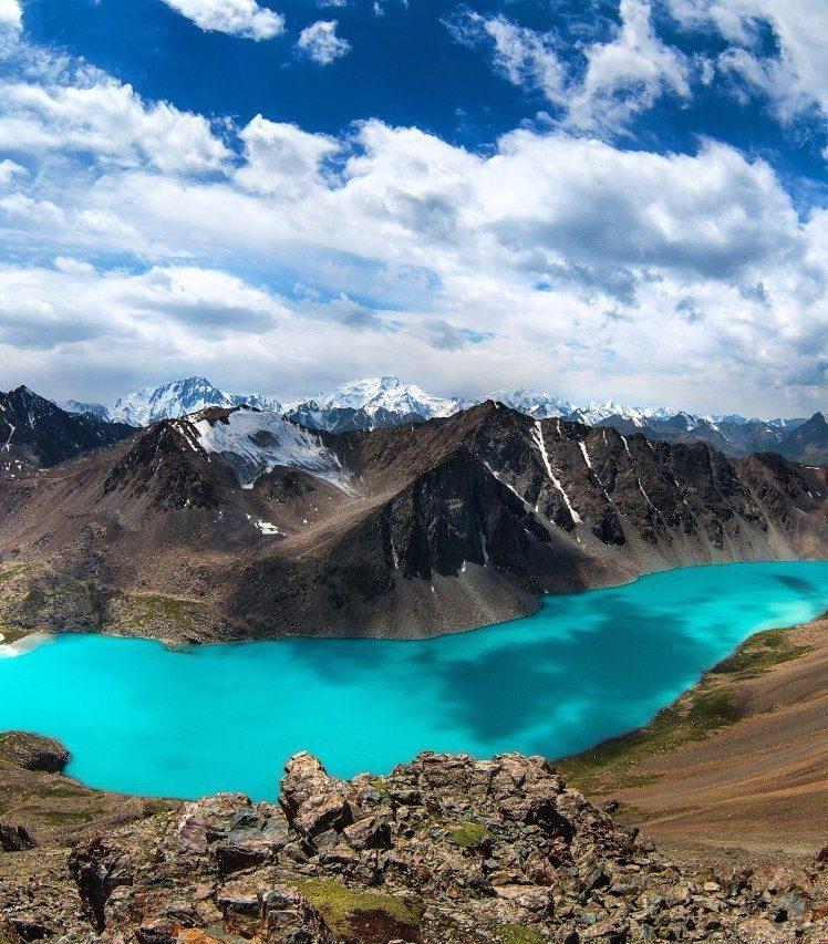 hikers on Ala Kul trail Kyrgyzstan