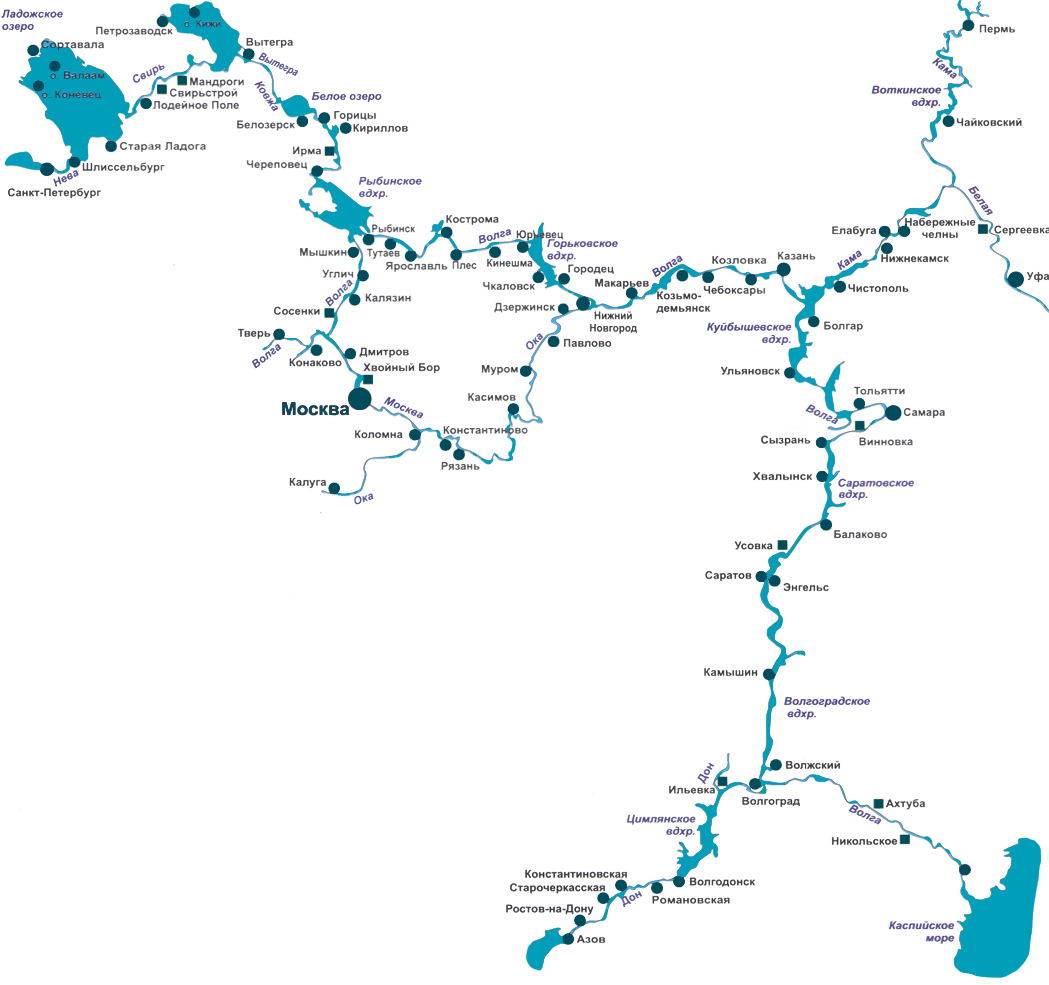 Круизы по рекам европейской части россии туристическая карта путеводитель