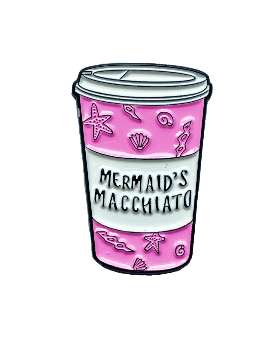 Металлический значок стаканчик