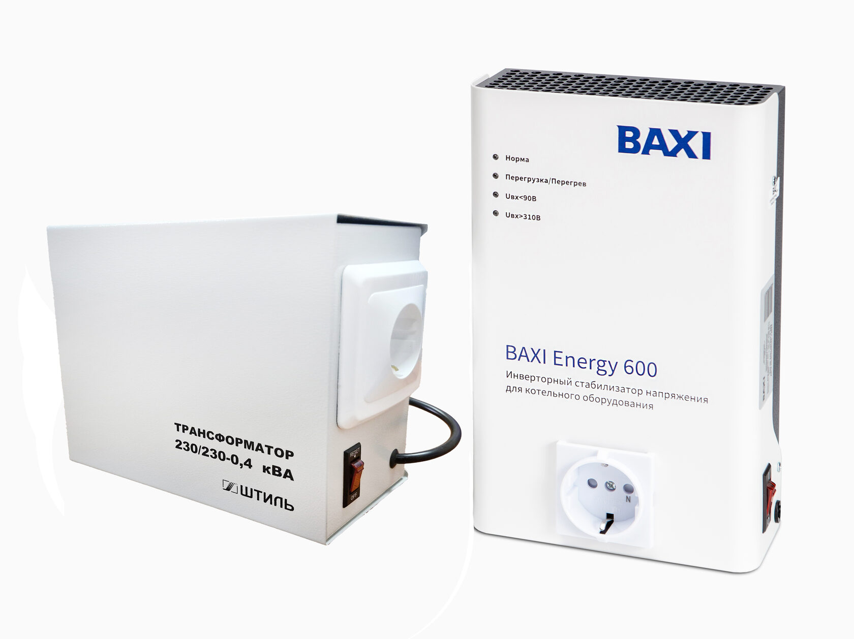 Защита газового котла с 2-3 циркуляционными насосами. BAXI Energy 600 + Штиль РТ 230/230-0,25-50;