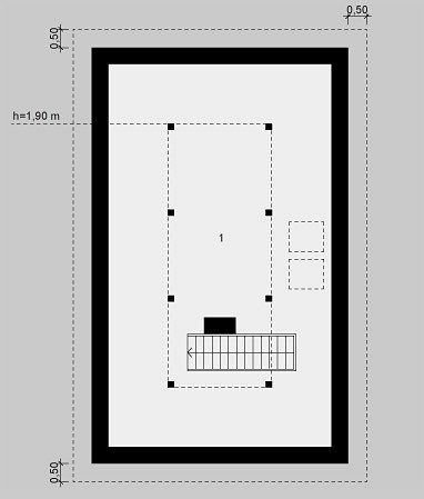 План гаража 1 Площадь: 72 м² Размер: 6x12 м