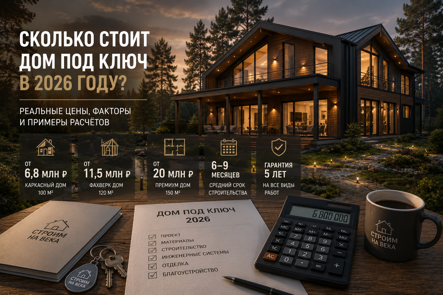 Сколько стоит построить каркасный дом в 2026 году — полная смета