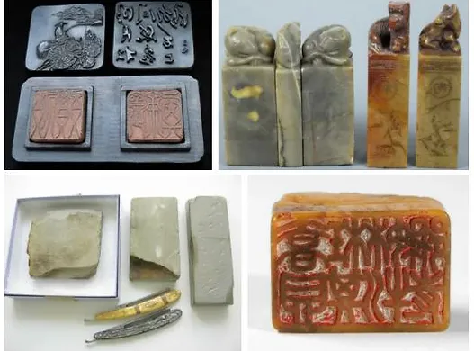 Древние штампы и печати китая. Печати страны восходящего солнца из камня, кости. Фото древние печати.