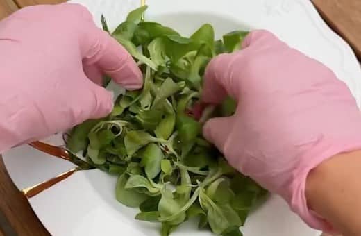 Приготовление салата с хурмой, моцареллой и зёрнами граната: шаг 1