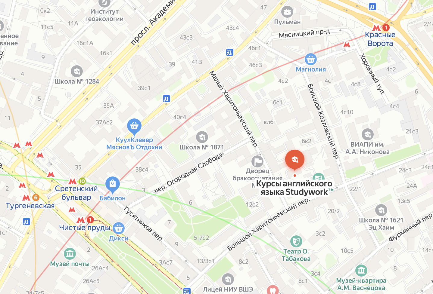 Расположение