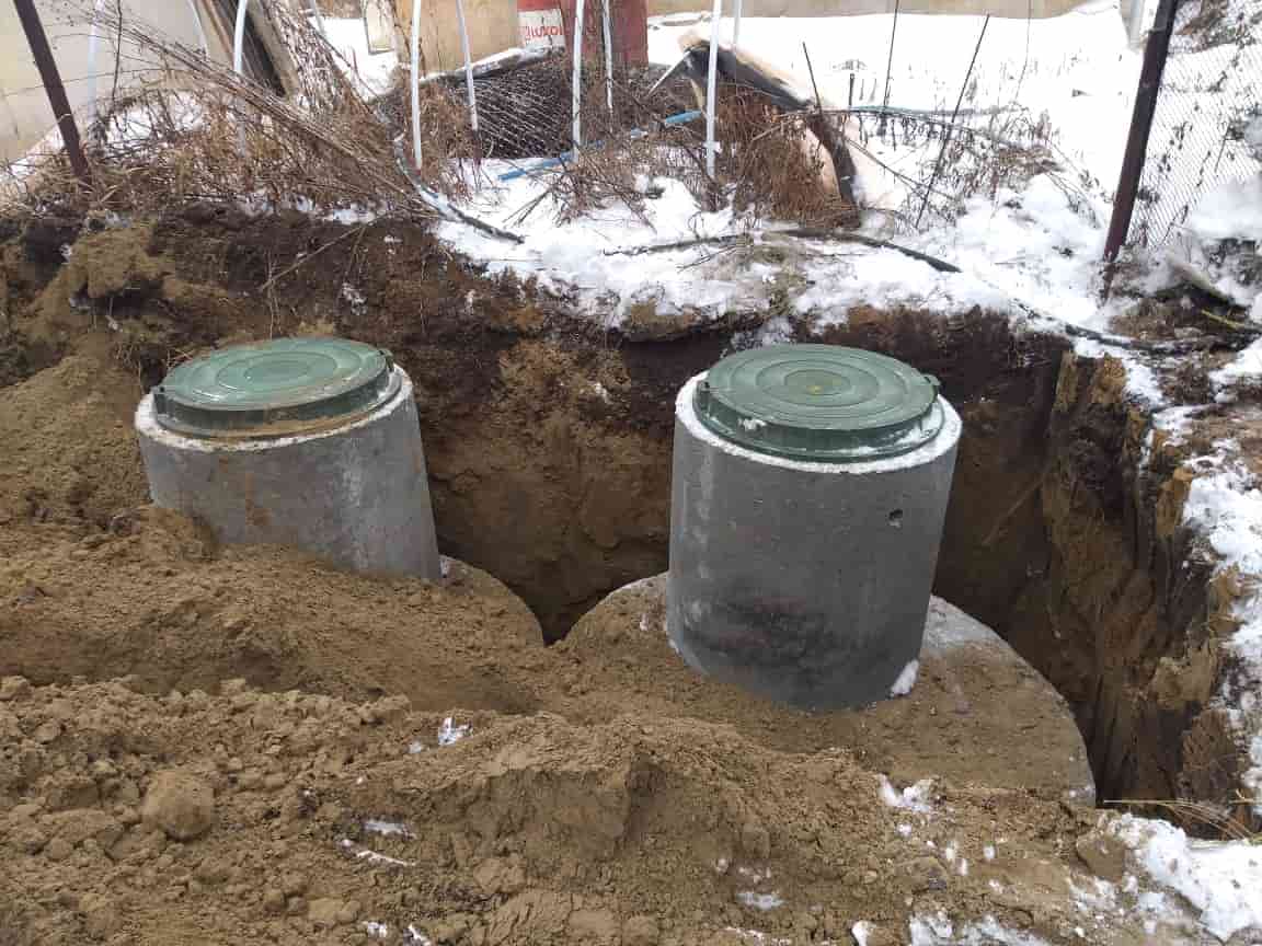 септики зимой