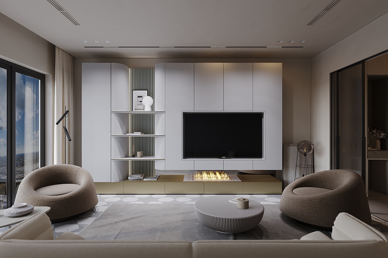 Спальня с панельным изголовьем