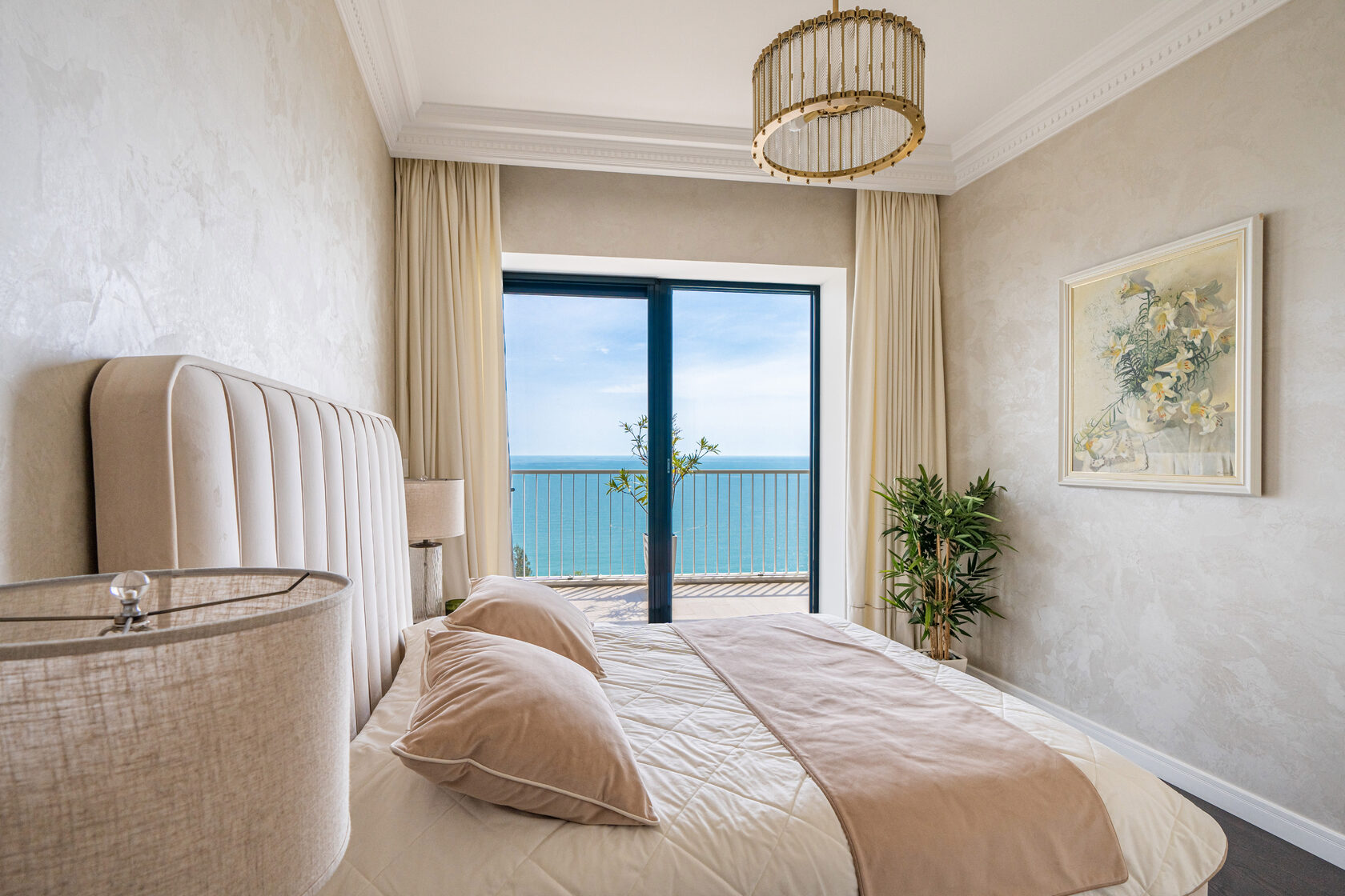 Интерьер спальня пентхаус ЖК Актёр Гэлакси Сочи