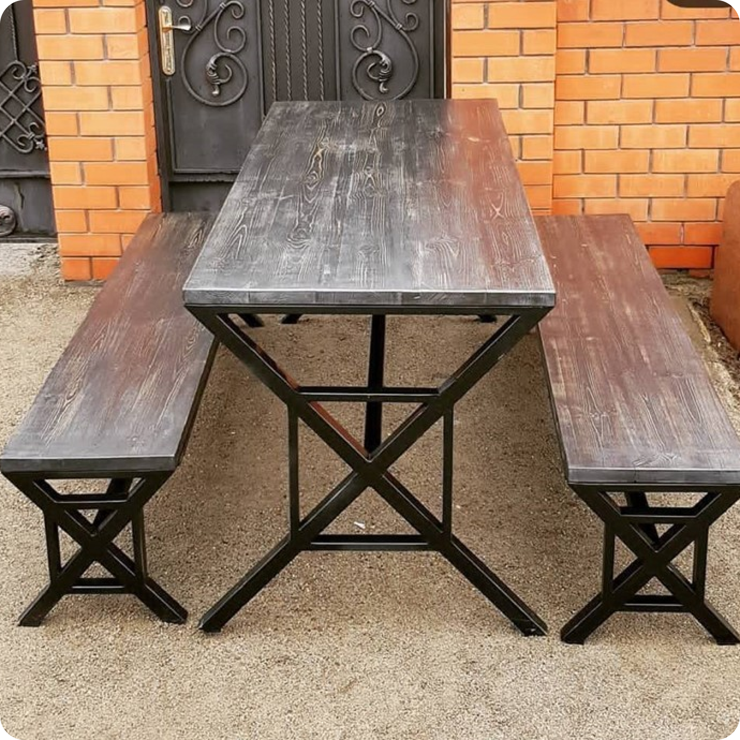 Столы и скамейки из металла для дачи Воскресенск